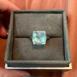 Blue topaz ring